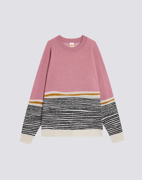 JERSEY DE CUELLO REDONDO UNISEX CON MOTIVO ASTRÁCTICO JACQUARD