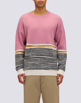 JERSEY DE CUELLO REDONDO UNISEX CON MOTIVO ASTRÁCTICO JACQUARD