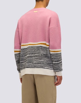 JERSEY DE CUELLO REDONDO UNISEX CON MOTIVO ASTRÁCTICO JACQUARD