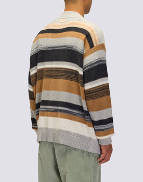 MAXI CARDIGAN DE HOMBRE A RAYAS CON BOTONES