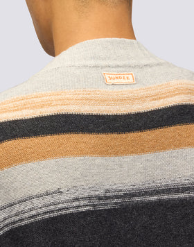 MAXI CARDIGAN DE HOMBRE A RAYAS CON BOTONES