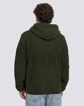 CHAQUETA TEDDY HOMBRE CON CAPUCHA Y CREMALLERA