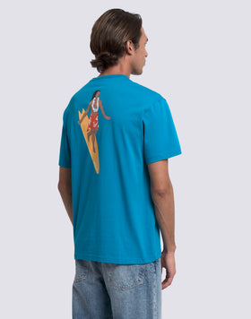 CAMISETA DE CUELLO REDONDO PARA HOMBRE CON ESTAMPADO Y BORDADO