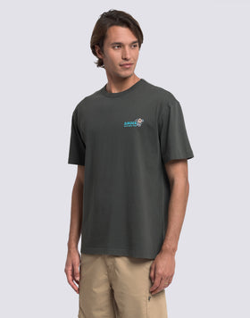 MEN'S CREW NECK T-SHIRT WITH SUNDEK CALIFORNIA 1958 PRINT AND EMBROIDERY