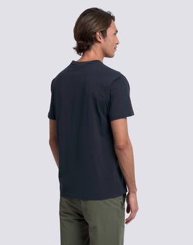 MEN'S CREW NECK T-SHIRT WITH VERTICAL LOGO PRINT