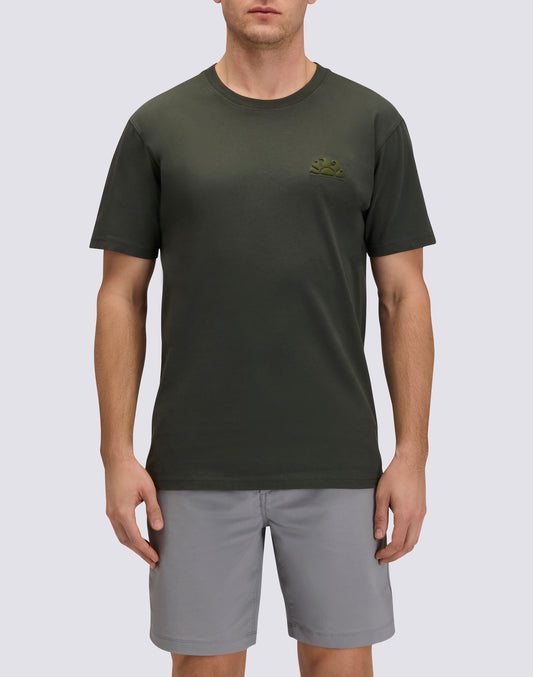 T-SHIRT HOMME À COL ROND AVEC LOGO EN RELIEF