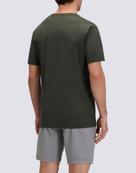 T-SHIRT HOMME À COL ROND AVEC LOGO EN RELIEF