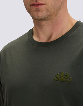 T-SHIRT HOMME À COL ROND AVEC LOGO EN RELIEF