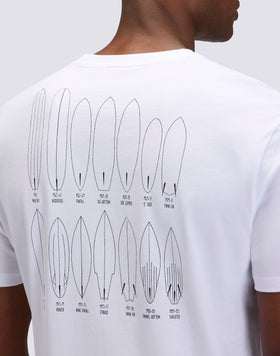 T-SHIRT HOMME À COL ROND AVEC IMPRIMÉ SURF VIEILLE SCHOOL