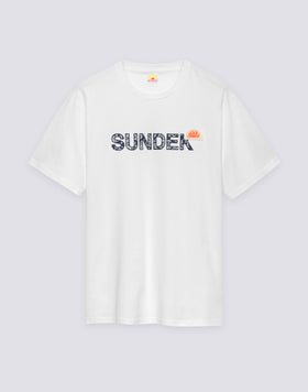 T-SHIRT HOMME À COL ROND AVEC IMPRIMÉ HIBISCUS D'ARCHIVES