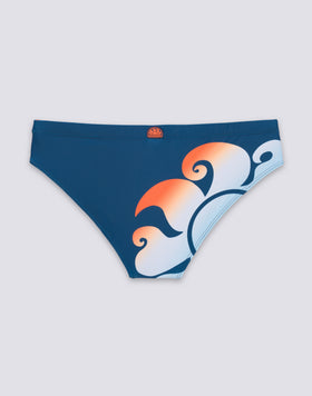 LEONARDO MEN'S SWIM BRIEFS WITH SHADERED LOGO PRINT