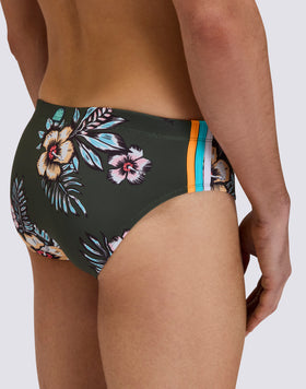 BAÑADOR DE HOMBRE CON ESTAMPADO GRÁFICO FLORAL
