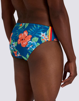 DIWALTER SWIM BRIEFS WITH ISLAND BLISS PRINT
