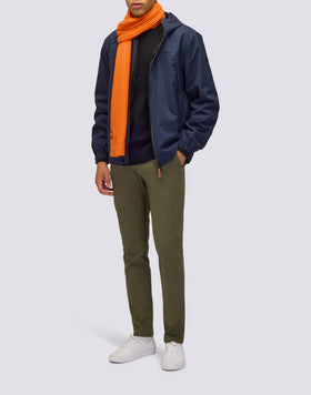 GIUBBOTTO CORTO DA UOMO CON CAPPUCCIO IN TESSUTO ACCOPPIATO