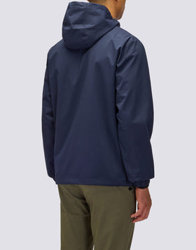 GIUBBOTTO CORTO DA UOMO CON CAPPUCCIO IN TESSUTO ACCOPPIATO