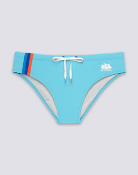 MEN'S SWIM BRIEFS WITH TRICOLOR DETAIL