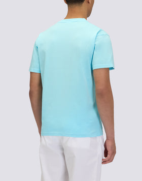 T-SHIRT HOMME À COL ROND AVEC IMPRIMÉ HIBISCUS D'ARCHIVES