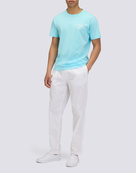 T-SHIRT HOMME À COL ROND AVEC IMPRIMÉ HIBISCUS D'ARCHIVES