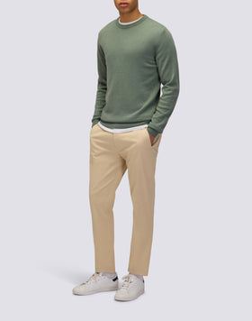 JERSEY DE CUELLO REDONDO PARA HOMBRE EN MEZCLA DE LANA