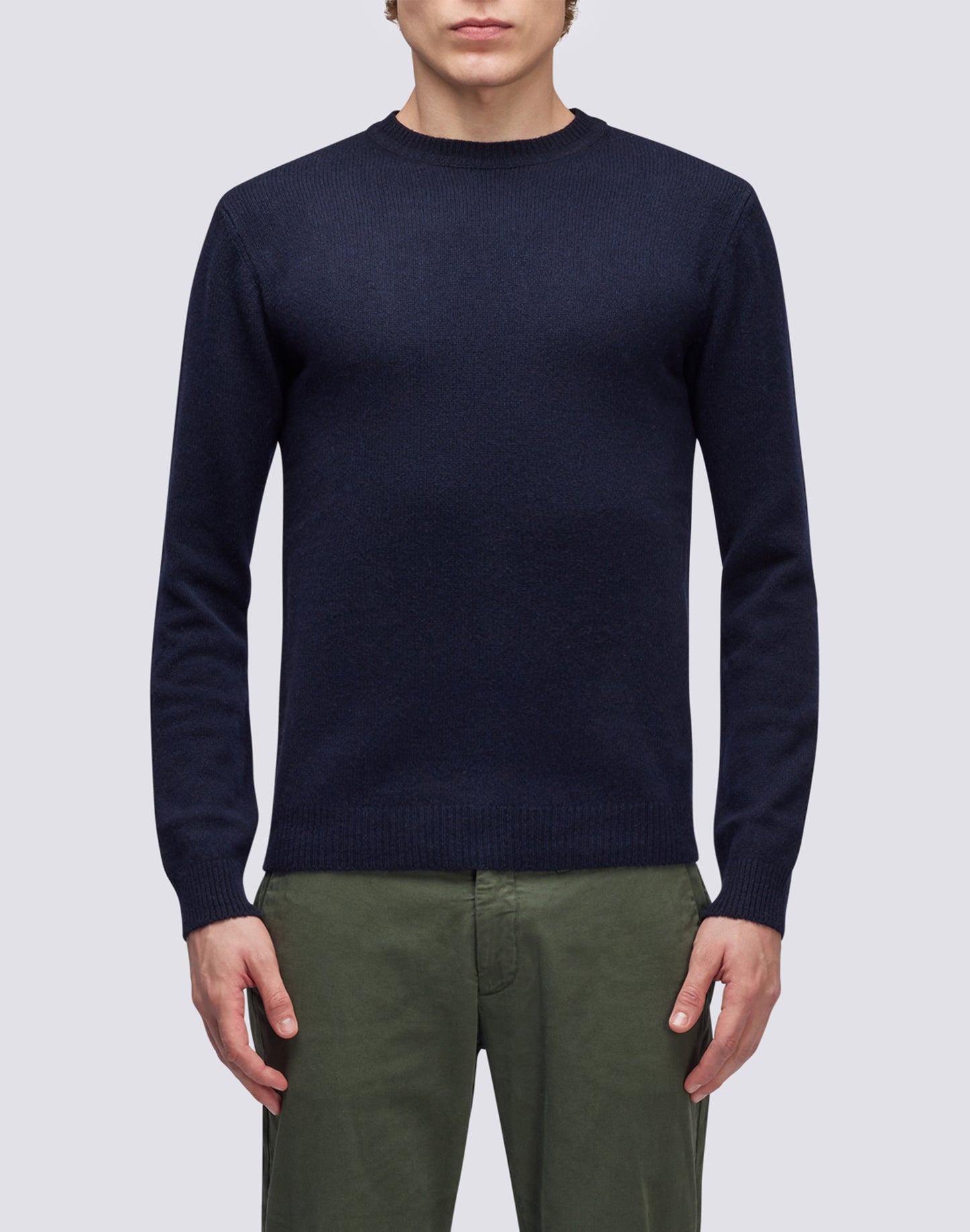 CREW NECK CASHMERE BLEND SWEATER