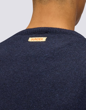 JERSEY DE CUELLO REDONDO PARA HOMBRE EN MEZCLA DE LANA