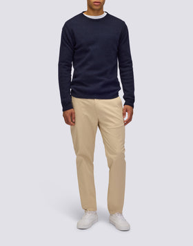 JERSEY DE CUELLO REDONDO PARA HOMBRE EN MEZCLA DE LANA