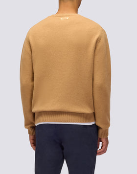 MEN'S CREW NECK SWEATER IN MERINO WOOL AND CASHMERE