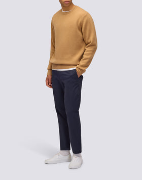 MEN'S CREW NECK SWEATER IN MERINO WOOL AND CASHMERE