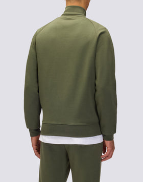 FELPA FULL ZIP CON DETTAGLIO TRICOLORE