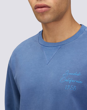 FELPA UOMO DEGARZATA A GIROCOLLO IN TINTO CAPO