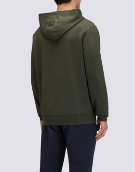 FELPA UOMO DEGARZATA CON CAPPUCCIO E TASCA A MARSUPIO