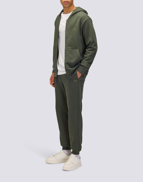 SUDADERA DE HOMBRE CON CAPUCHA Y CREMALLERA CENTRAL