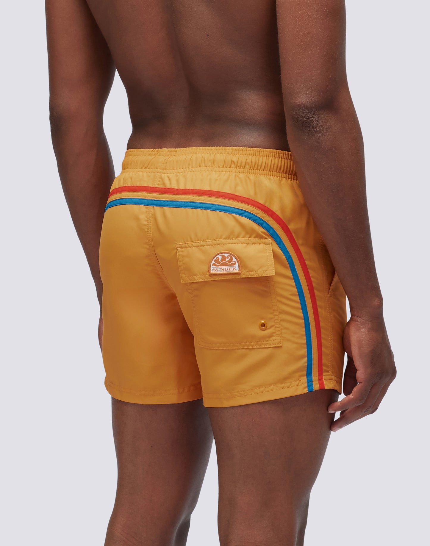 SHORT SWIM SHORTS WITH AN ELASTICATED WAISTBAND REPREVE®