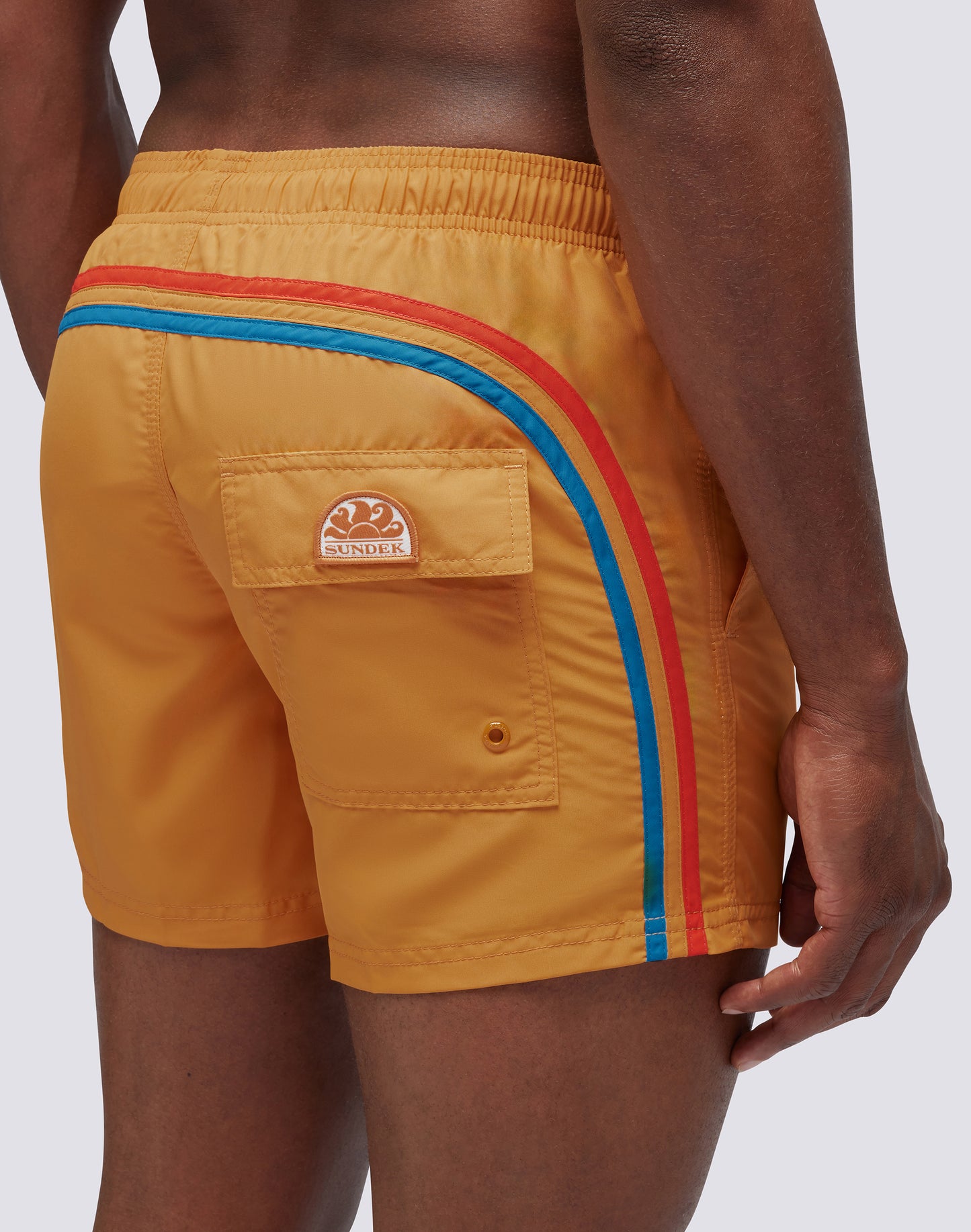 SHORT SWIM SHORTS WITH AN ELASTICATED WAISTBAND REPREVE®