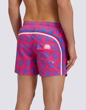 BAÑADOR CORTO CON CINTURA ELÁSTICA DE POLIÉSTER RECICLADO REPREVE® CON ESTAMPADO ABSTRAPALM