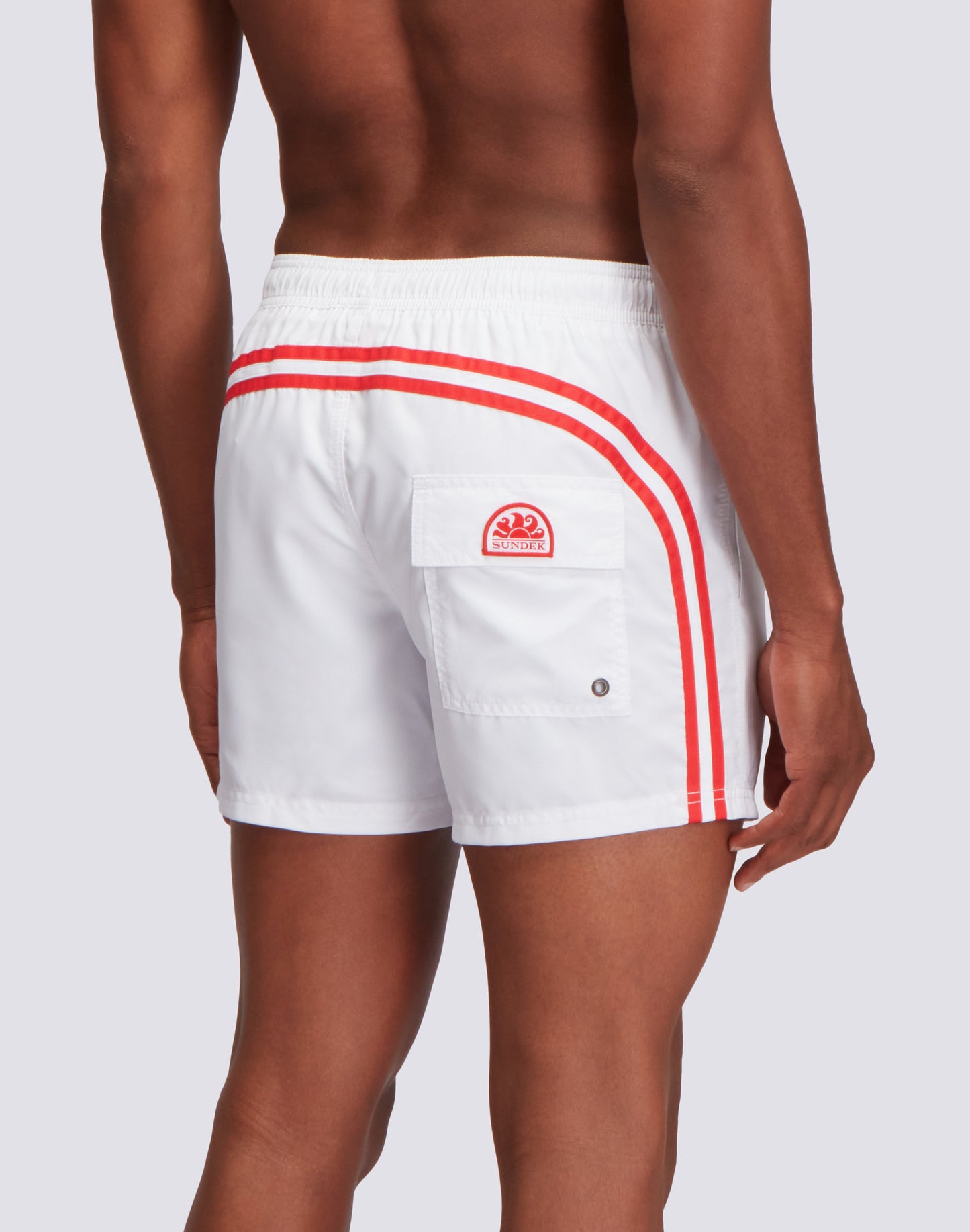 SHORT SWIM SHORTS WITH AN ELASTICATED WAISTBAND RECYCLED POLYESTER REPREVE® JAPAN FLAG