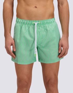 SHORT-LENGTH SWIMWEAR WITH ELASTICATED WAIST REPREVE® RECYCLED POLYESTER WITH JUICY STRIPE PRINT AND FRUIT EMBROIDERY