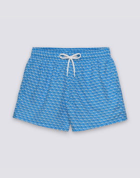BAÑADOR CORTO CON CINTURA ELÁSTICA DE POLIÉSTER RECICLADO REPREVE® CON ESTAMPADO MAIOLICA SUNSET