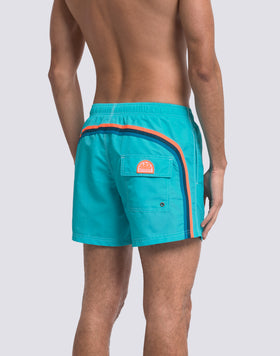 ICONIC TAFFETA SHORT SWIMSHORTS WITH ELASTIC WAIST