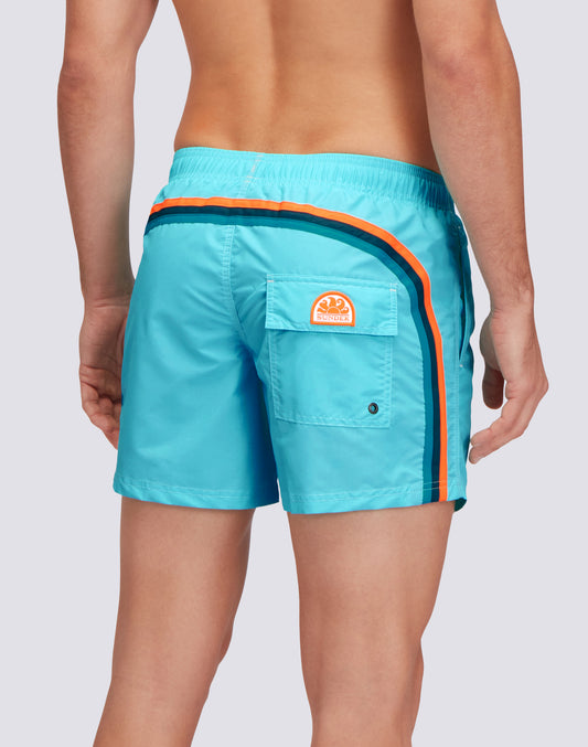 SHORT DE BAIN À TAILLE ÉLASTIQUE TAFFETA ICONIQUE