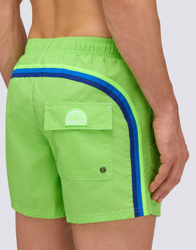 MAILLOT DE BAIN COURT EN TAFFETAS POUR HOMME À TAILLE ÉLASTIQUE 