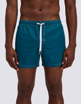 MAILLOT DE BAIN COURT EN TAFFETAS POUR HOMME À TAILLE ÉLASTIQUE E