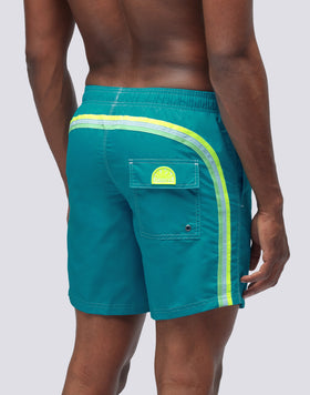 SHORT DE BAIN MI-LONG EXTENSIBLE À LA TAILLE  TAFFETA ICONIQUE