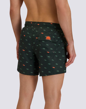 COSTUME DA BAGNO CORTO VITA ELASTICATA STAMPA MONOGRAM IN POLY RICICLATO