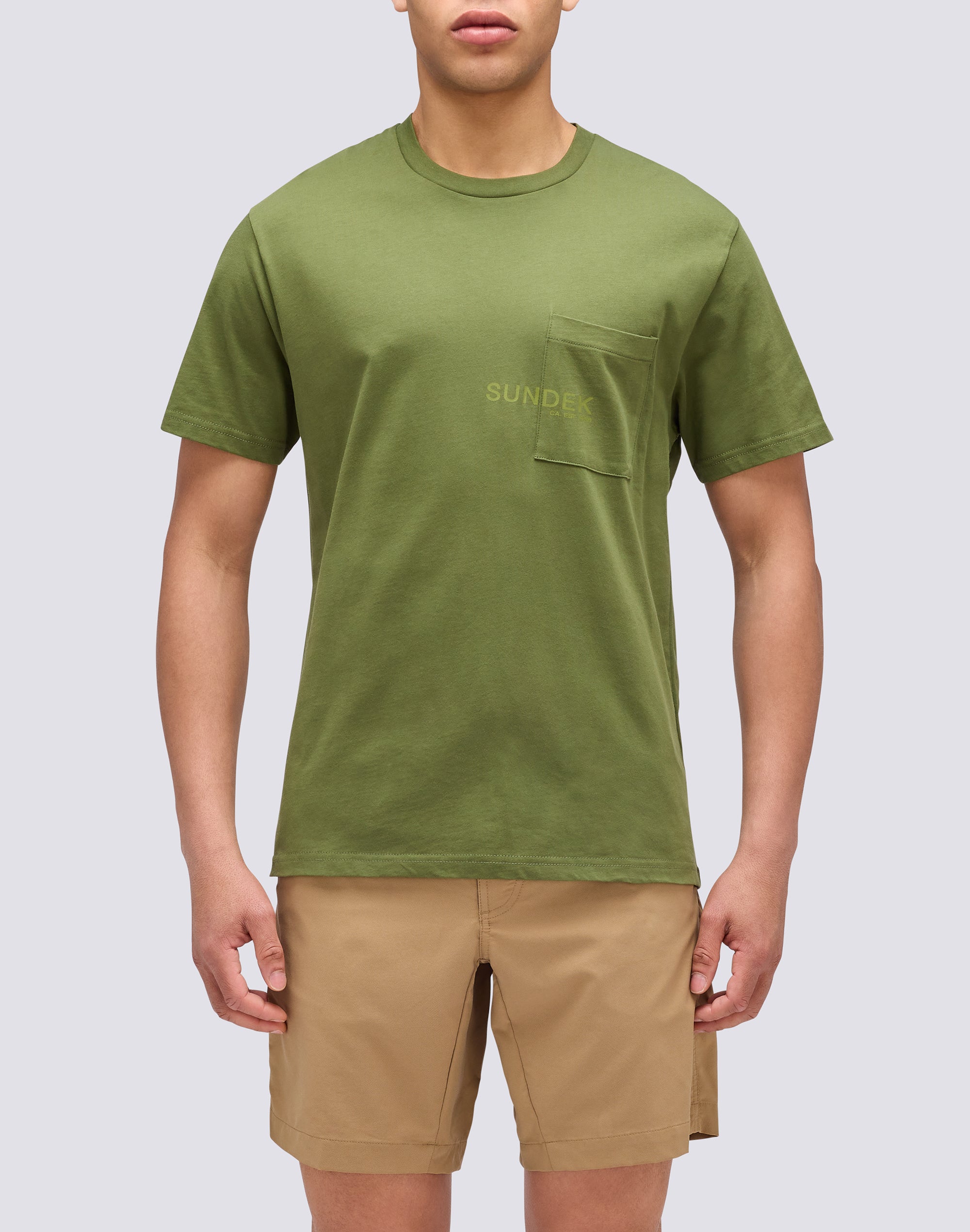 Sundek t-shirt with pocket and print M684TEJ7800-A5100 – SUNDEK