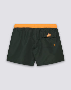 ICONIC TAFFETA SHORT SWIMSHORTS WITH ELASTIC WAIST AND CONTRAST PIPING