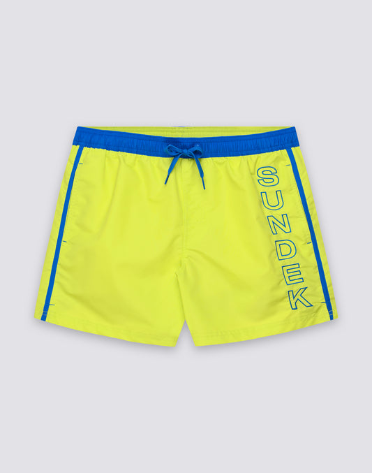 COSTUME DA BAGNO UOMO CORTO VITA ELASTICATA ICONIC TAFFETA CON PIPING A CONTRASTO