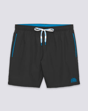 LONG SWIMWEAR WITH ELASTICATED WAIST AND REPREVE® RECYCLED POLYESTER PIPING