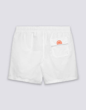 MEN'S SWIMSHORTS WITH ELASTIC WAIST IN WASHED NYLON TAFFETA