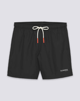 MID-RISE SWIMSHORTS IN REPREVE® RECYCLED POLYESTER WITH TRICOLOUR DETAIL